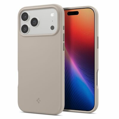 Spigen Silicone Fit MagSafe iPhone 17 Pro Max hoesje beige