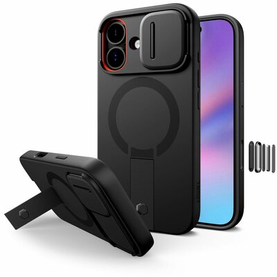 TechProtection Kevlar Aura MagSafe iPhone 17 hoesje zwart