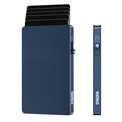 Valenta Aluminium MagSafe kaarthouder blauw