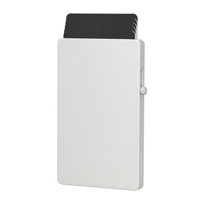 Valenta Aluminium Thin MagSafe kaarthouder zilver