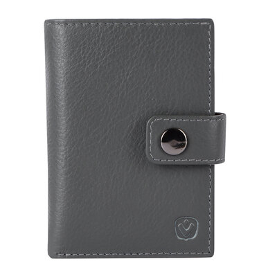Valenta leren Luxe Card Wallet met MagSafe grijs