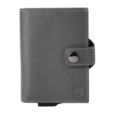 Valenta leren Luxe Card Wallet pasjeshouder grijs