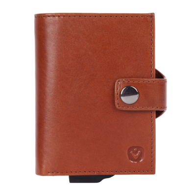 Valenta leren Luxe Card Wallet pasjeshouder cognac