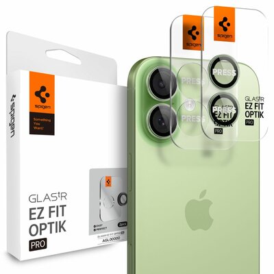 Spigen Optik EZ Fit iPhone 17 / 16 / iPhone 16 Plus camera beschermer 2 pack groen
