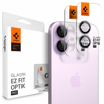 Spigen Optik EZ Fit iPhone 17 / 16 / iPhone 16 Plus camera beschermer 2 pack lavender