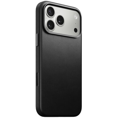 Nomad Traditional Leather iPhone 17 Pro hoesje zwart