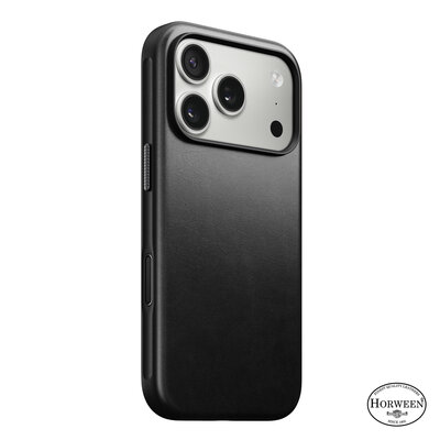 Nomad Modern Horween Leather iPhone 17 Pro hoesje zwart