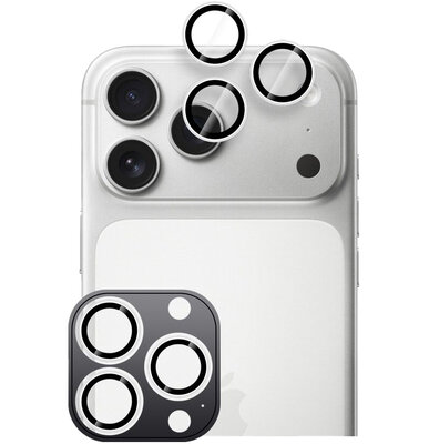 TechProtection iPhone 17 Pro / iPhone 17 Pro Max camera ring beschermer zilver