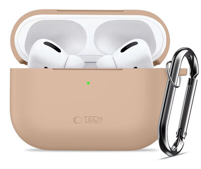 TechProtection Silicone AirPods Pro 3 hoesje beige