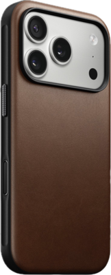 Nomad Modern Leather iPhone 17 Pro hoesje bruin