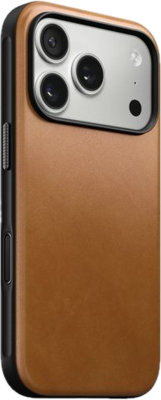 Nomad Modern Leather iPhone 17 Pro hoesje tan