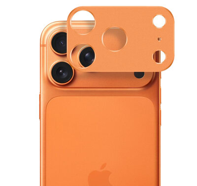 TechProtection iPhone 17 Pro aluminium camera beschermer oranje