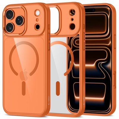 TechProtection Hybrid MagSafe iPhone 17 Pro Max hoesje oranje