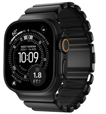 Nomad Stratos Band titanium Apple Watch 49 / 46 / 45 mm bandje zwart