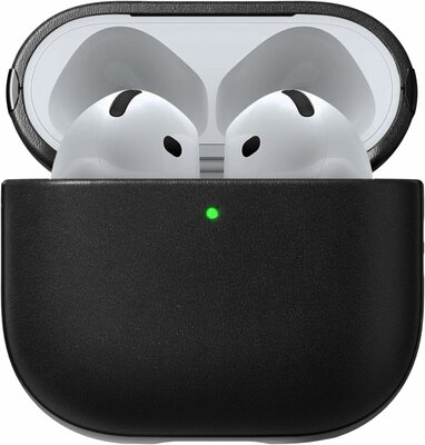 Nomad Modern Leather AirPods 4 hoesje zwart