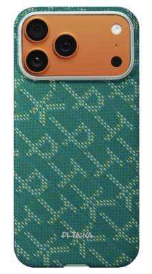 Pitaka Ultra Slim MagSafe iPhone 17 Pro hoesje gold greenPitaka Ultra Slim MagSafe iPhone 17 Pro hoesje gold green