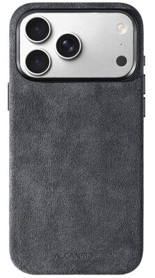 Alcanside Alcantara iPhone 17 Pro hoesje space grijs