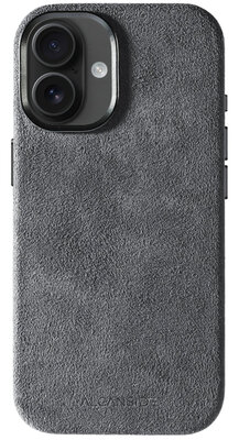 Alcanside Alcantara iPhone 17 hoesje nardo grijs