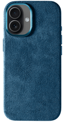 Alcanside Alcantara iPhone 17 hoesje ocean blauw
