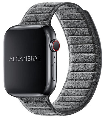 Alcanside Alcantara Apple Watch 49 / 46 / 45 mm bandje nardo grijs