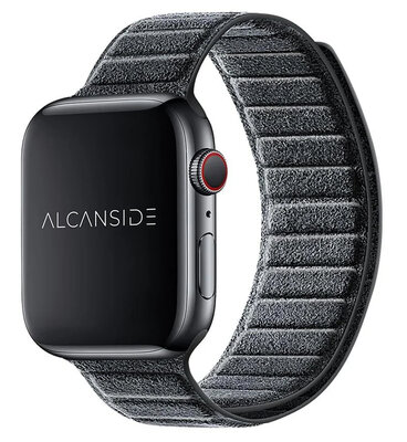 Alcanside Alcantara Apple Watch 49 / 46 / 45 mm bandje space grijs