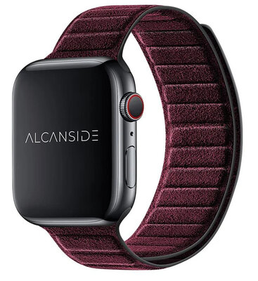 Alcanside Alcantara Apple Watch 49 / 46 / 45 mm bandje rood