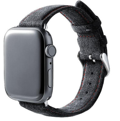 Alcanside Alcantara Buckle Apple Watch 49 / 46 / 45 mm bandje space grijs