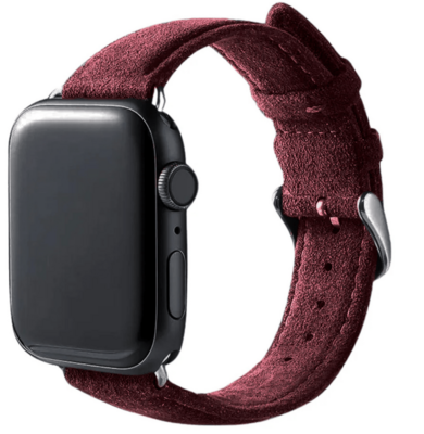 Alcanside Alcantara Buckle Apple Watch 49 / 46 / 45 mm bandje rood