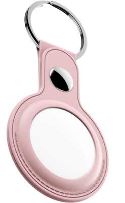 KeyBudz AirTag Leather Keyring hanger roze