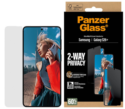 PanzerGlass Privacy Ultra Wide Fit Galaxy S26+ Plus screenprotector