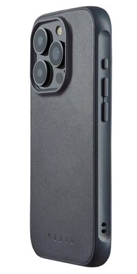 Mujjo leren Shield iPhone 15 Pro hoesje blauw