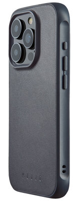 Mujjo leren Shield iPhone 15 Pro Max hoesje blauw