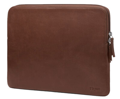 TRUNK Leather MacBook 13 inch sleeve bruin