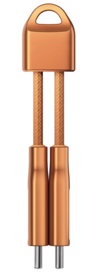 Nomad ChargeKey USB-C kabel sleutelhanger oranje