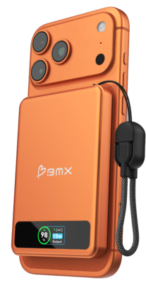 BMX SolidSafe 5 K MagSafe solid-state powerbank 5000 mAh oranje