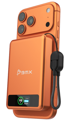 BMX SolidSafe 10 K MagSafe solid-state powerbank 10000 mAh oranje