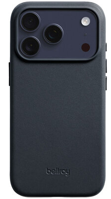 Bellroy leather iPhone 17 Pro Max hoesje navy