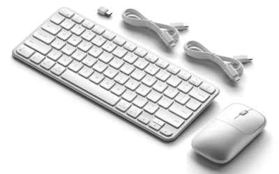 Satechi Slim CEX1 draadloze toetsenbord en muis combo zilver