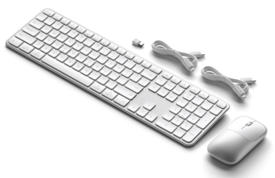 Satechi Slim CEX3 draadloze toetsenbord en muis combo zilver