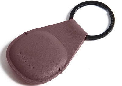 Mujjo Canopy leren AirTag 1 / 2 sleutelhanger rood