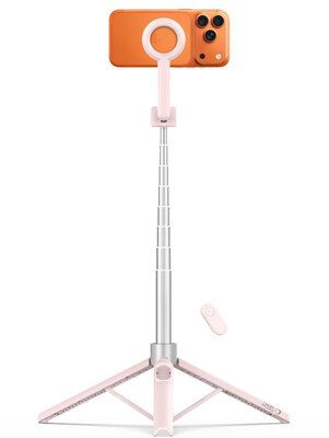 TechProtection View MagSafe Bluetooth Selfie Stick Tripod roze