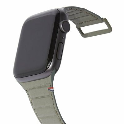 Decoded Traction Leather Apple Watch 42 / 41 / 40 mm bandje groen