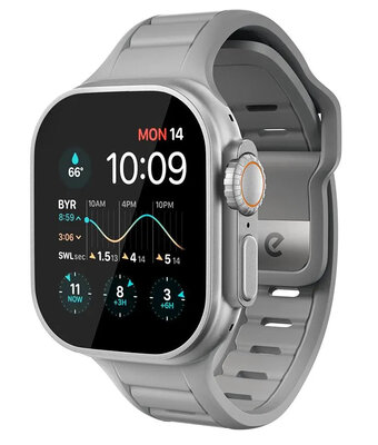 KeyBudz Journey FKM Apple Watch bandje grijs