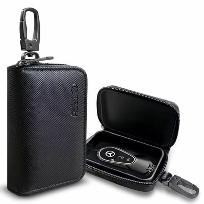 TechProtection autosleutel keyless RFID signal blocker met clip zwart