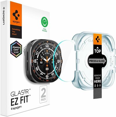Spigen GLAS.tR EZ Fit Galaxy Watch Ultra 2 47 mm screen protector 2 pack