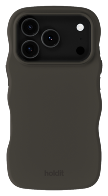 Holdit Wavy Silicone iPhone 18 Pro Max H&uuml;lle grau