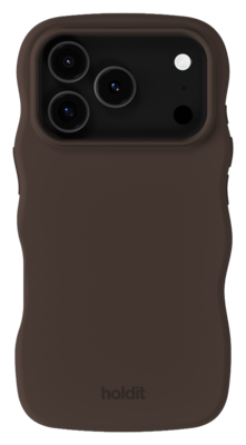 Holdit Wavy Silicone iPhone 18 Pro hoesje bruin
