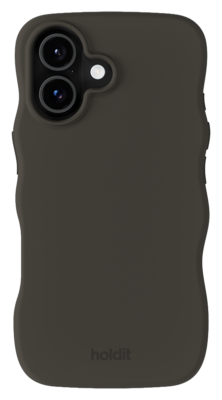Holdit Wavy Silicone iPhone 17 hoesje charcoal