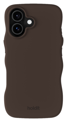 Holdit Wavy Silicone iPhone 17 hoesje chocolate