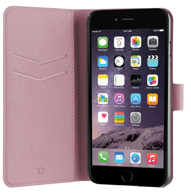 Xqisit Viskan Wallet iPhone 7 Plus hoesje Rose Gold